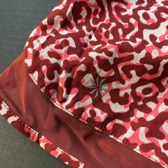 Athleta Red Patterned Athletic Shorts - Picture 7 of 8